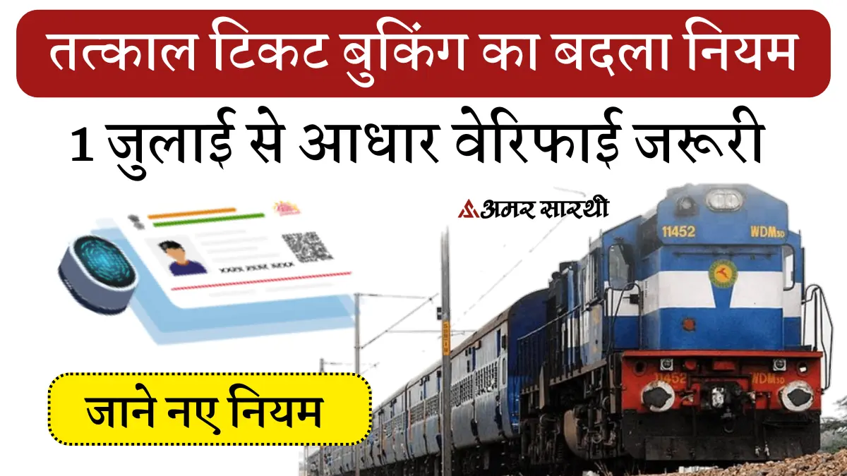 Tatkal Ticket New Rules 2025 | तत्काल टिकट बुकिंग नए नियम की जानकारी